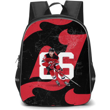 NHL Jack Hughes Backpack School Bag StudentPack - Jack Hughes New Jersey Devils Urban Map Aesthetic Poster