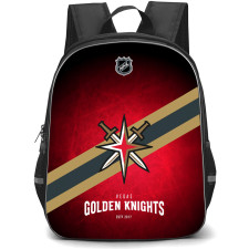 NHL Vegas Golden Knights Backpack StudentPack - Team 2017 Logo Stripe On Red Background