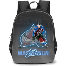 NHL Nathan MacKinnon Backpack School Bag StudentPack - Nathan MacKinnon Colorado Avalanche Blue Glow Signature Poster