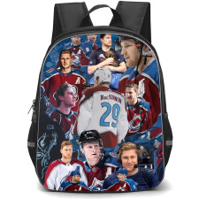 NHL Nathan MacKinnon Backpack School Bag StudentPack - Nathan MacKinnon Colorado Avalanche Collage Poster