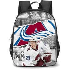 NHL Nathan MacKinnon Backpack School Bag StudentPack - Nathan MacKinnon Colorado Avalanche Mountain Aesthetic Poster