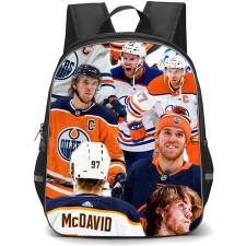 NHL Connor McDavid Backpack School Bag StudentPack - Connor McDavid Edmonton Oilers Aesthetic Collage Poster