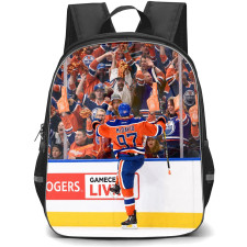 NHL Connor McDavid Backpack School Bag StudentPack - Connor McDavid Edmonton Oilers Victory Moment Poster