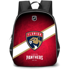 NHL Florida Panthers Backpack StudentPack - Team Logo Stripe On Red Background
