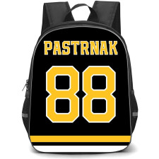 NHL David Pastrnak Backpack School Bag StudentPack - David Pastrnak Boston Bruins Jersey Number 88 Minimalist Poster