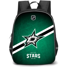 NHL Dallas Stars Backpack StudentPack - Team Logo Stripe On Green Background