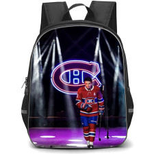 NHL Nick Suzuki Backpack School Bag StudentPack - Nick Suzuki Montreal Canadiens Neon Entrance Poster
