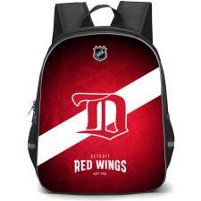 NHL Detroit Red Wings Backpack StudentPack - Team 2008 Logo Stripe On Red Background