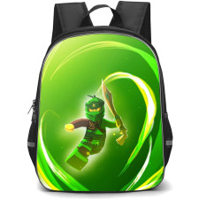 Ninjago Lloyd School Backpack StudentPack - Lloyd Fighting Pose Green Background