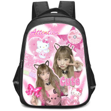 New Jeans Haerin Backpack StudentPack - Haerin Cute Barbie Pink Poster