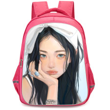 New Jeans Hanni Backpack StudentPack - Hanni Portrait Drawing Poster