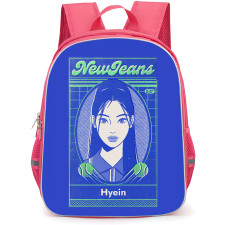 New Jeans Hyein Backpack StudentPack - Hyein ID Cart Blue Art Poster