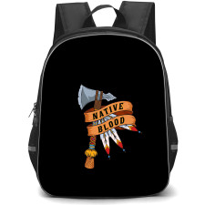 Native American Backpack School Bag StudentPack - Native American Axe Series Illustration
