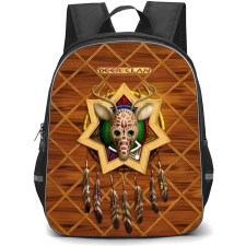 Native American Cherokee Tribe Backpack School Bag StudentPack - Cherokee Tribe Deer Clan Mask Poster