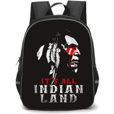 Native American Backpack School Bag StudentPack - Native American Its All Indian Land Phrase Poster