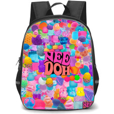 NeeDoh Backpack School Bag StudentPack - NeeDoh Rainbow Squish Toys Aesthetic Collage Poster
