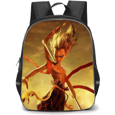 Ne Zha Backpack StudentPack - Ne Zha Characters Avatar Illustration Art On Beige Background