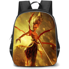 Ne Zha Backpack StudentPack - Ne Zha Throws Hands With A 3-Year-Old Anime Art Poster