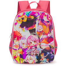 No Game No Life Backpack StudentPack - No Game No Life Anime Characters With Different Colors Collage