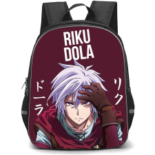 No Game No Life Riku Dola Backpack StudentPack - Riku Dola Portrait Illustration Art On Wine Background