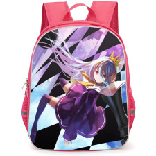 No Game No Life Shiro Backpack StudentPack - Shiro Sitting On Chess Board Illustration Art