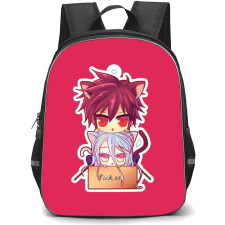 No Game No Life Backpack StudentPack - Sora And Shiro Anime Art Sticker