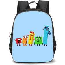 Numberblocks Backpack StudentPack - Characters Smile Portrait In Sky Blue Background