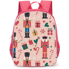 Nutcraker Backpack School Bag StudentPack - Series Pattern Poster In Pink Background