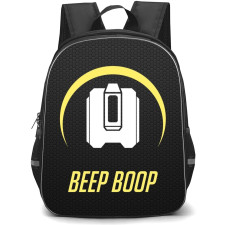 Overwatch Bastion Backpack StudentPack - Bastion Sympol On Black Background