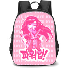Overwatch D Va Backpack StudentPack - D Va Sticker On Pink Background