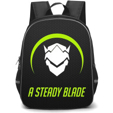 Overwatch Genji Backpack StudentPack - Genji Sympol On Black Background