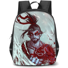 Overwatch Hanzo Backpack StudentPack - Hanzo Portrait Illustration