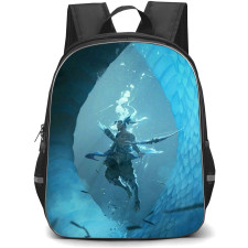 Overwatch Hanzo Backpack StudentPack - Hanzo Portrait On Sea Background