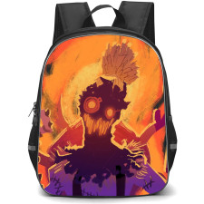 Overwatch Junkrat Backpack StudentPack - Junkrat Portrait On Fire Background
