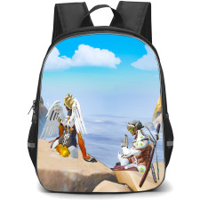 Overwatch Backpack StudentPack - Mercy And Genji Sitting