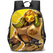 Overwatch Orisa Backpack StudentPack - Orisa Portrait On Yellow Background
