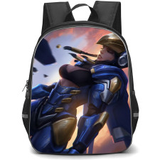 Overwatch Pharah Backpack StudentPack - Pharah Side Portrait Illustration