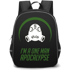 Overwatch Roadhog Backpack StudentPack - Roadhog Sympol On Black Background