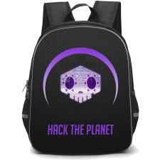 Overwatch Sombra Backpack StudentPack - Sombra Sympol On Black Background