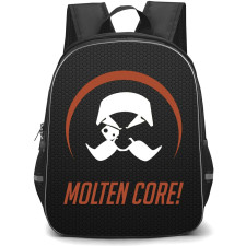 Overwatch Torbjorn Backpack StudentPack - Torbjorn Sympol On Black Background