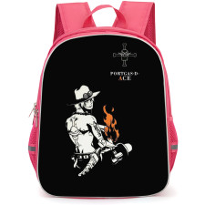 One Piece Ace Backpack StudentPack - Ace Black And White Sitting Portrait