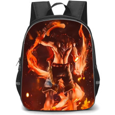 One Piece Ace School Backpack StudentPack - Ace Back Portrait On Fire