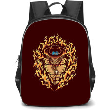 One Piece Backpack StudentPack - Ace Burning Artwork