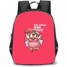 One Piece Big Mom Backpack StudentPack - Big Mom Standing Pink Background
