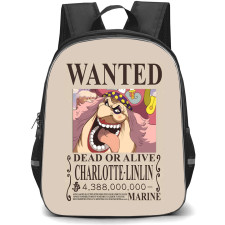One Piece Big Mom Backpack StudentPack - Big Mom Wanted Bounty Poster