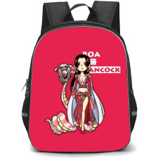 One Piece Boa Hancock Backpack StudentPack - Boa Hancock Standing On Red Background