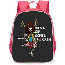 One Piece Brook Backpack StudentPack - Brook King Of Soul Black Background