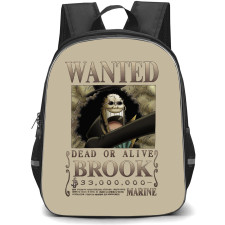 One Piece Brook Backpack StudentPack - Brook Wanted Bounty Poster