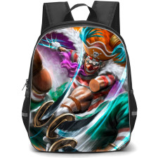 One Piece Buggy School Backpack StudentPack - Buggy Fighting Pose Illustration