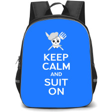 One Piece Chopper Backpack StudentPack - Chopper Keep Calm And Stay Blue Background